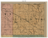 Ixonia, Wisconsin 1900 Old Town Map Custom Print - Jefferson Co.
