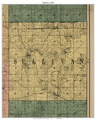 Sullivan, Wisconsin 1900 Old Town Map Custom Print - Jefferson Co.
