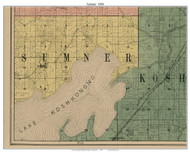 Sumner, Wisconsin 1900 Old Town Map Custom Print - Jefferson Co.