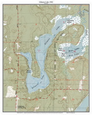 Gilmore Lake 1982 - Custom USGS Old Topo Map - Wisconsin 6