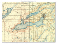 Lake Geneva 1900 - Custom USGS Old Topo Map - Wisconsin 1