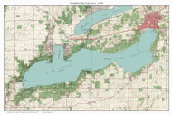 Lake Geneva 1960 - Custom USGS Old Topo Map - Wisconsin 1