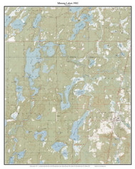 Minong Lakes 1982 - Custom USGS Old Topo Map - Wisconsin 6