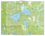 Buckatabon Lakes 1982 - Custom USGS Old Topo Map - Wisconsin 4