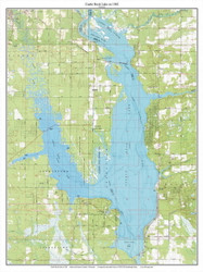 Castle Rock Lake 1983 - Custom USGS Old Topo Map - Wisconsin 1