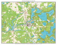Eagle Lake and Eagle River 1970 - Custom USGS Old Topo Map - Wisconsin 4