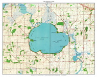 Lake Kegonsa 1961 - Custom USGS Old Topo Map - Wisconsin 1