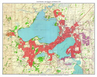 Lake Mendota and Madison 1959 - Custom USGS Old Topo Map - Wisconsin 1