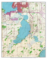 Lake Waubesa 1959 - Custom USGS Old Topo Map - Wisconsin 1