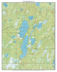 Round Lake and Pike Lake 1971 - Custom USGS Old Topo Map - Wisconsin 4