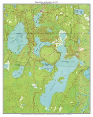 Squirrel Lake 1971 - Custom USGS Old Topo Map - Wisconsin 4