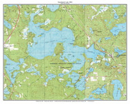 Tomahawk Lake 1982 - Custom USGS Old Topo Map - Wisconsin 4