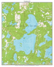 Trout Lake 1981 - Custom USGS Old Topo Map - Wisconsin 4