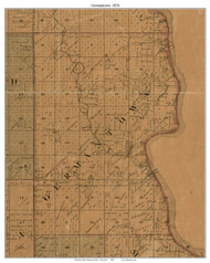 Germantown, Wisconsin 1876 Old Town Map Custom Print - Juneau Co.