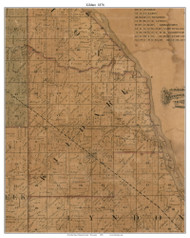 Kildare, Wisconsin 1876 Old Town Map Custom Print - Juneau Co.