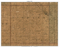 Lindina, Wisconsin 1876 Old Town Map Custom Print - Juneau Co.