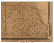 Lyndon, Wisconsin 1876 Old Town Map Custom Print - Juneau Co.