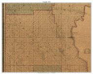 Necedah, Wisconsin 1876 Old Town Map Custom Print - Juneau Co.