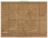 Seven Mile Creek, Wisconsin 1876 Old Town Map Custom Print - Juneau Co.