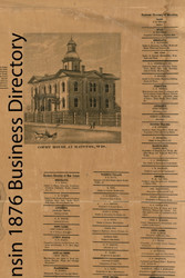 Juneau County Business Directory Part 1, Wisconsin 1876 Old Town Map Custom Print - Juneau Co.