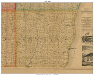Carlton, Wisconsin 1895 Old Town Map Custom Print - Kewaunee Co.