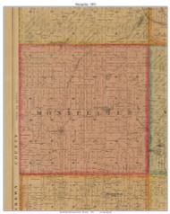 Montpelier, Wisconsin 1895 Old Town Map Custom Print - Kewaunee Co.