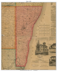 Pierce, Wisconsin 1895 Old Town Map Custom Print - Kewaunee Co.