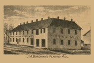 Borgman's Planing Mill, Wisconsin 1895 Old Town Map Custom Print - Kewaunee Co.