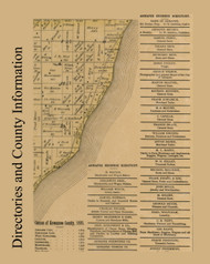 Ahnapee and Casco Business Directories and County Information Part 1, Wisconsin 1895 Old Town Map Custom Print - Kewaunee Co.