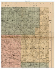 Burns, Wisconsin 1890 Old Town Map Custom Print - La Crosse Co.