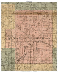 Hamilton, Wisconsin 1890 Old Town Map Custom Print - La Crosse Co.