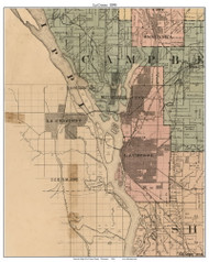 La Crosse, Wisconsin 1890 Old Town Map Custom Print - La Crosse Co.