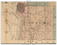 Shelby, Wisconsin 1890 Old Town Map Custom Print - La Crosse Co.