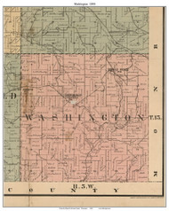 Washington, Wisconsin 1890 Old Town Map Custom Print - La Crosse Co.