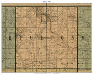 Fulton, Wisconsin 1900 Old Town Map Custom Print - Rock Co.