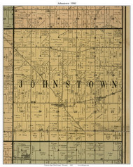Johnstown, Wisconsin 1900 Old Town Map Custom Print - Rock Co.