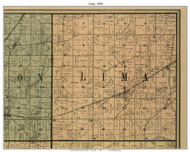 Lima, Wisconsin 1900 Old Town Map Custom Print - Rock Co.