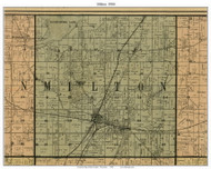 Milton, Wisconsin 1900 Old Town Map Custom Print - Rock Co.