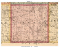 Sheldon, Wisconsin 1877 Old Town Map Custom Print - Monroe Co.