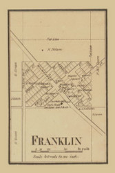 Franklin Village, Wisconsin 1858 Old Town Map Custom Print - Milwaukee Co.
