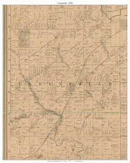 Greenfield, Wisconsin 1858 Old Town Map Custom Print - Milwaukee Co.