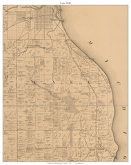 Lake, Wisconsin 1858 Old Town Map Custom Print - Milwaukee Co.