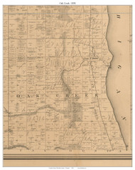 Oak Creek, Wisconsin 1858 Old Town Map Custom Print - Milwaukee Co.