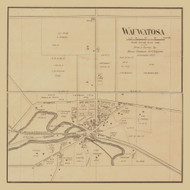 Wauwatosa Village, Wisconsin 1858 Old Town Map Custom Print - Milwaukee Co.