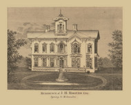 J.H. Rogers Esq. Residence, Wisconsin 1858 Old Town Map Custom Print - Milwaukee Co.
