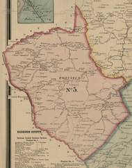 Precinct 5 (Rutland) - Old Town Map Custom Print - Harrison Co., Kentucky 1877