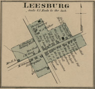 Leesburg Village (Precinct 7) - Old Town Map Custom Print - Harrison Co., Kentucky 1877