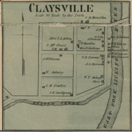 Claysville Village (Precinct 8) - Old Town Map Custom Print - Harrison Co., Kentucky 1877