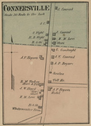 Connersville Village (Precincts 6 & 7) - Old Town Map Custom Print - Harrison Co., Kentucky 1877