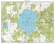 Big Round Lake 1983 - Custom USGS Old Topo Map - Wisconsin 5